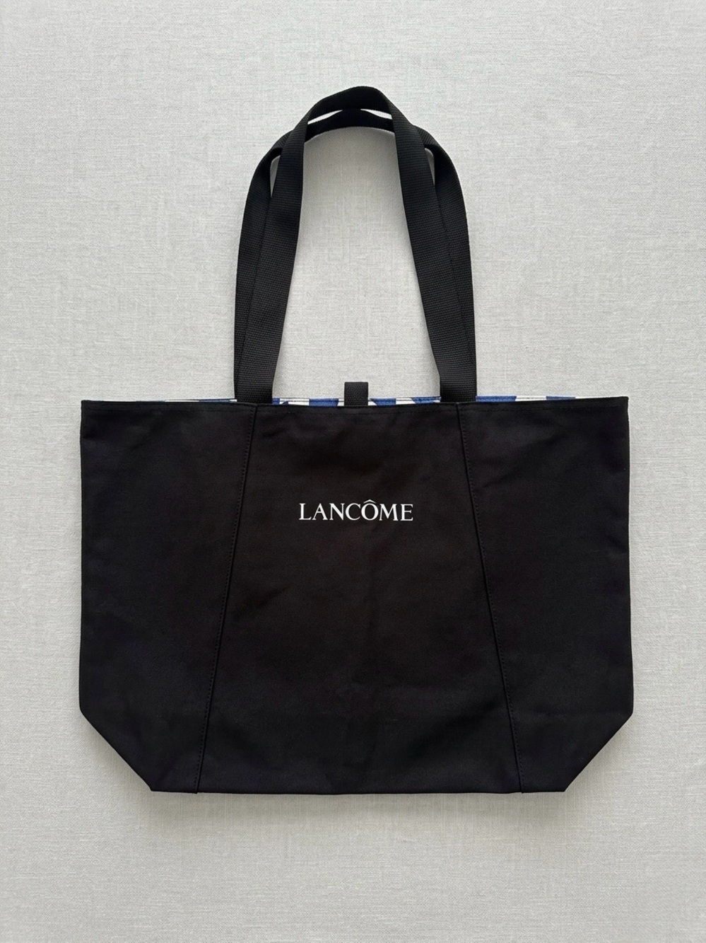 Lancôme Navy and White Striped Cosmetic Pouch